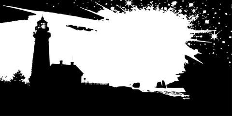 "White starburst splatter on black void, jagged radial ink splash with scattered particles, dramatic contrast."
