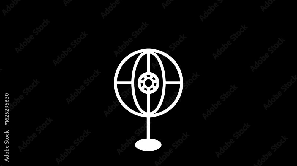 Poster animated settings icon. technology setting icon concept.4k video.