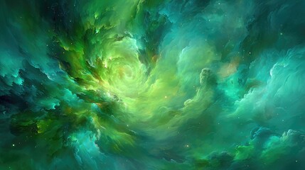 Abstract Colorful Space Nebula