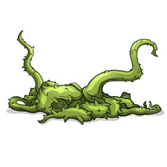 cartoon thorn bush transparent background