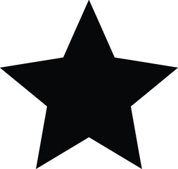 Simple black star shape isolated white background graphic design element icon five dark clean sharp solid image 