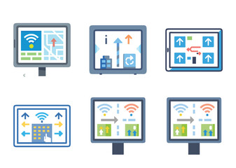 Network connectivity and building automation system on various digital displays