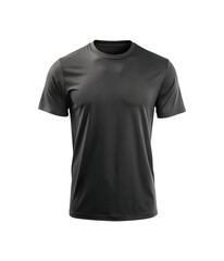 Naklejka premium Photo of plain black shortsleeved tshirt isolated on transparent background