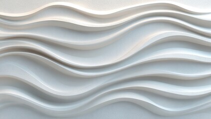 Fototapeta premium Abstract white wavy pattern