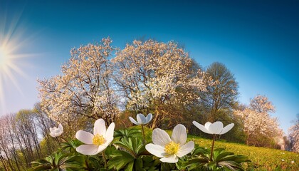 beautiful flowers in bloom during springtime