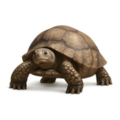 Fototapeta premium Majestic tortoise with textured shell and sturdy legs, facing forward