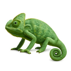 Obraz premium Detailed View of a Vibrant Green Chameleon