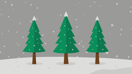Fototapeta premium christmas tree with snow