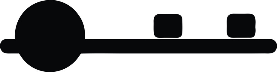 black slider control silhouette on white background