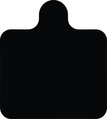 black tab icon silhouette on white background