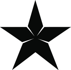 black star silhouette on white background