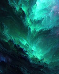 Abstract Colorful Space Landscape