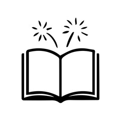 Book Vector Illustration in Clean Minimal Silhouette Style, Editable Formats: AI, EPS, JPG, PNG, Ideal for Both Digital and Print Use
