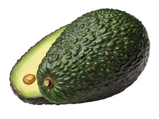 avocado isolated on white
