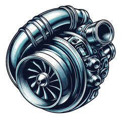 Cool car turbo vector image