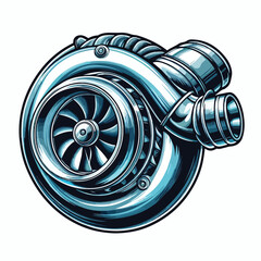 Cool car turbo vector image