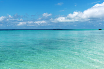 Turquoise sea background Sulu sea Semporna Sabah Malaysia