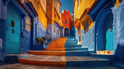 Fototapeta premium Stunning Iconic Landmark Illuminated in Vibrant Natural Light Showcasing Rich Earth Tones and Azure Skies for Captivating Travel Experiences