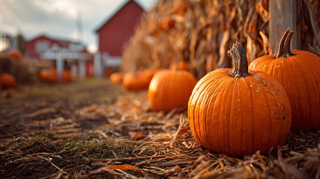 Perfect Pumpkin Harvesting at Autumn Festival