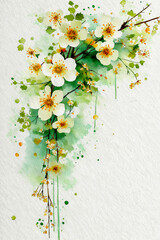 上品フローラルが彩るカード用コピースペース