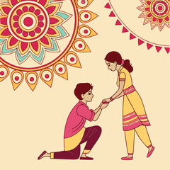 a man kneeling down to a woman holding hands
