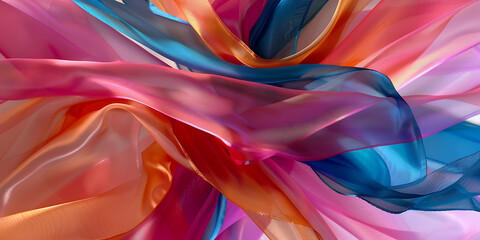 Obraz premium Abstract digital art with vibrant colors and flowing shapes 