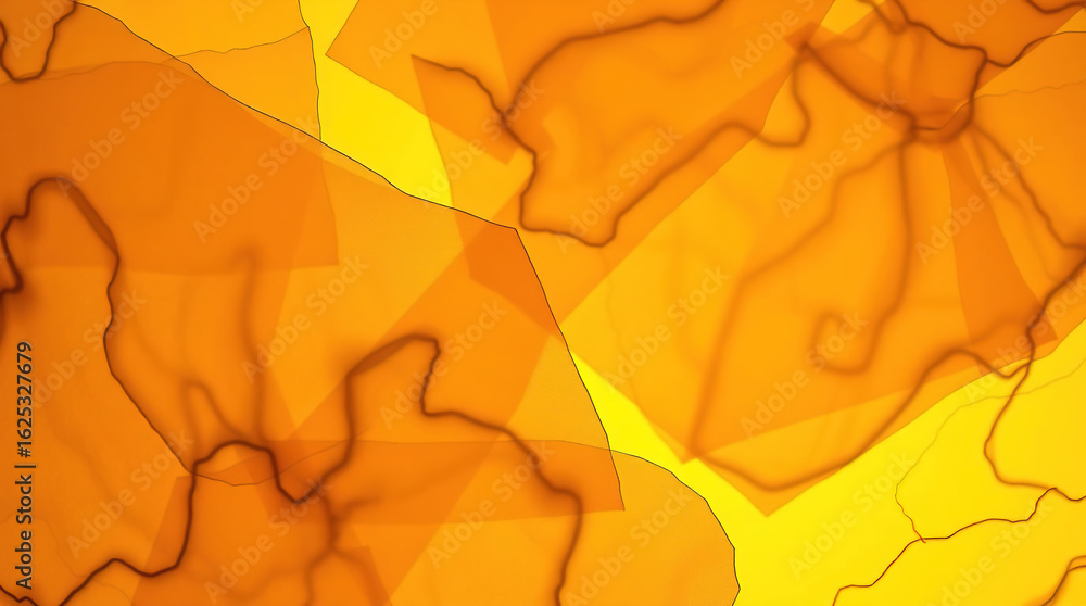 Aufkleber abstract geometric translucent washi patterns, image on an abstract yellow background