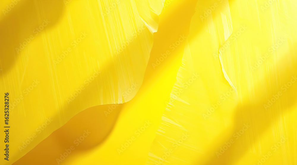 Poster abstract geometric translucent washi patterns, image on an abstract yellow background