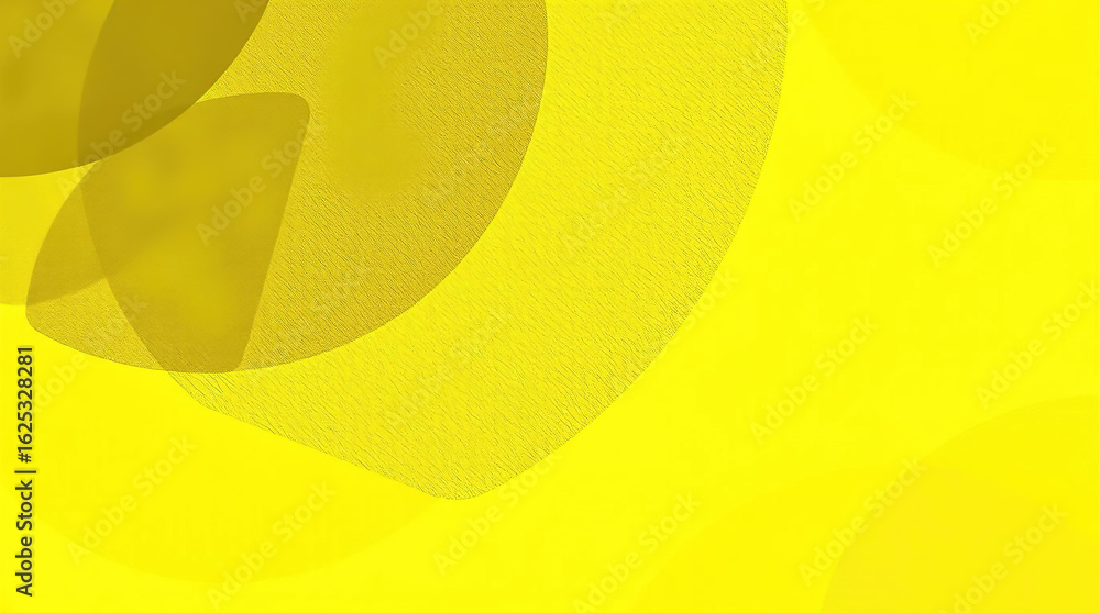 Poster abstract geometric translucent washi patterns, image on an abstract yellow background