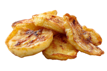 A pile of fried banana chips