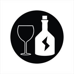  Broken Bottle Hazard Silhouette Vector Art