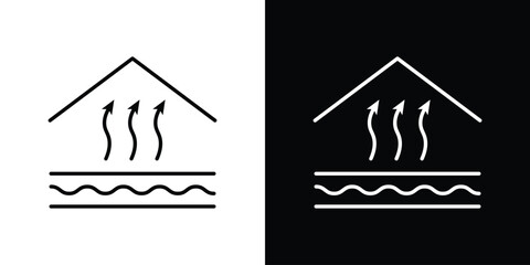 Underfloor heating icon symbol template for graphic and web design collection logo vector illustration