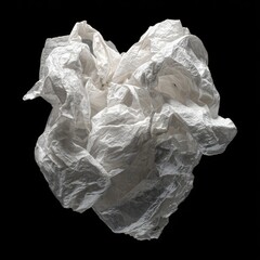 Obraz premium Crumpled White Tissue Paper Ball