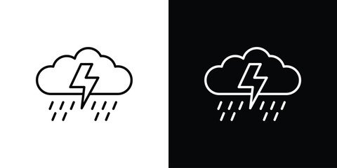 Thunderstorm icon symbol template for graphic and web design collection logo vector illustration