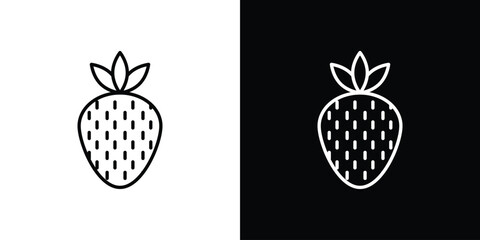Strawberry icon symbol template for graphic and web design collection logo vector illustration