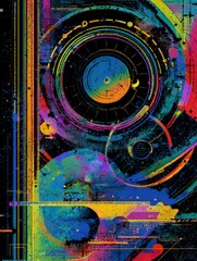 Obraz premium Colorful Abstract Geometric Design