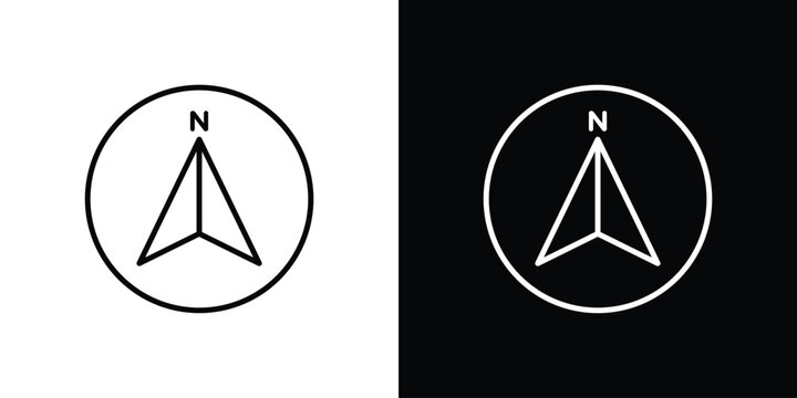 North icon symbol template for graphic and web design collection logo vector illustration