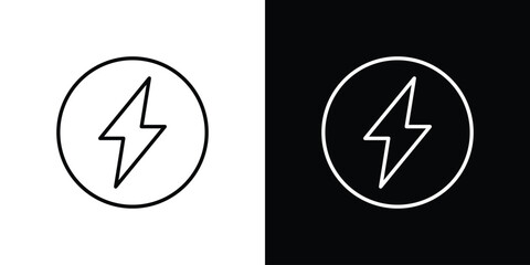 Lightning icon symbol template for graphic and web design collection logo vector illustration