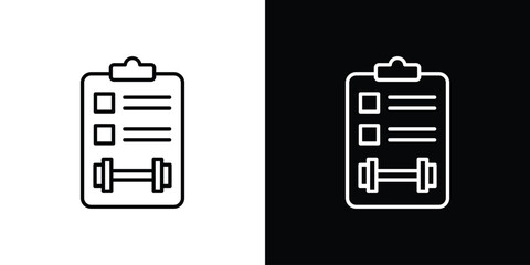 Fitness plan icon symbol template for graphic and web design collection logo vector illustration