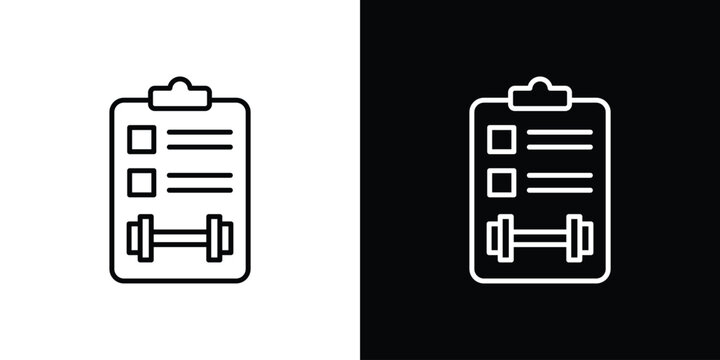 Fitness plan icon symbol template for graphic and web design collection logo vector illustration