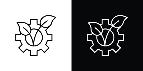 Eco industry icon symbol template for graphic and web design collection logo vector illustration