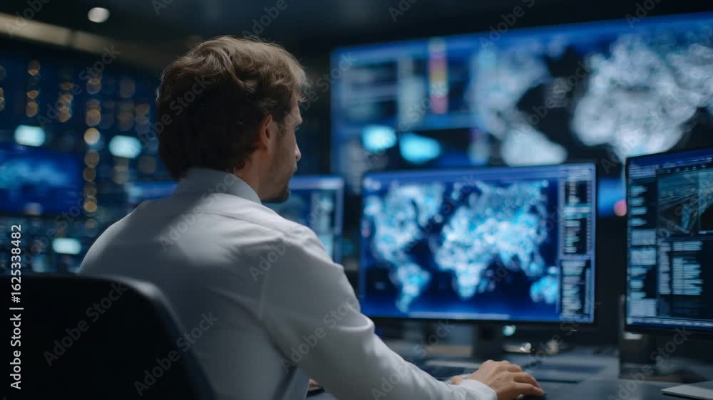 Poster experience cutting-edge cybersecurity with 32ai's real-time threat monitoring, featuring dynamic hol