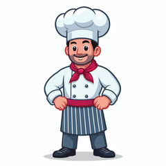 vector image of a full body male chef