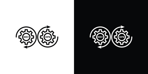 Dev ops icon symbol template for graphic and web design collection logo vector illustration