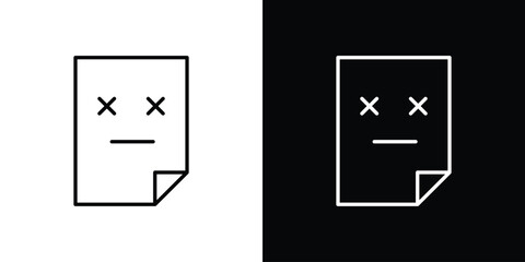 Corrupted file icon symbol template for graphic and web design collection logo vector illustration