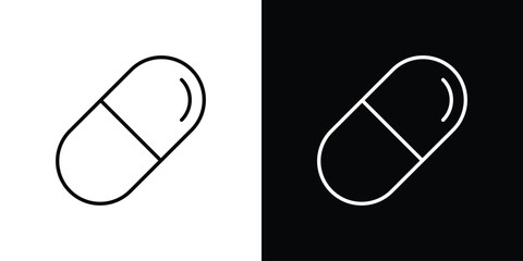 Capsule icon symbol template for graphic and web design collection logo vector illustration