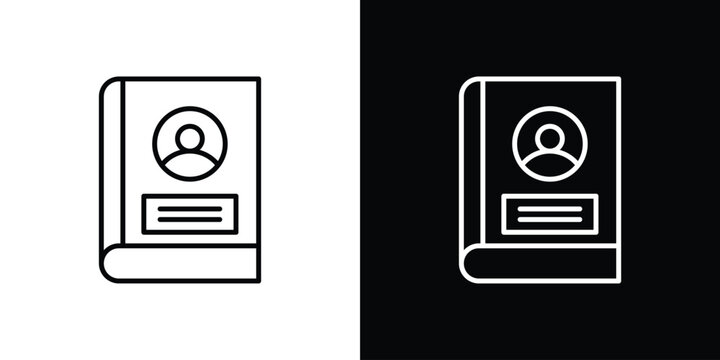 Biography icon symbol template for graphic and web design collection logo vector illustration