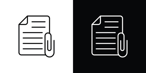 Attach document icon symbol template for graphic and web design collection logo vector illustration