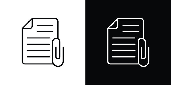 Attach document icon symbol template for graphic and web design collection logo vector illustration