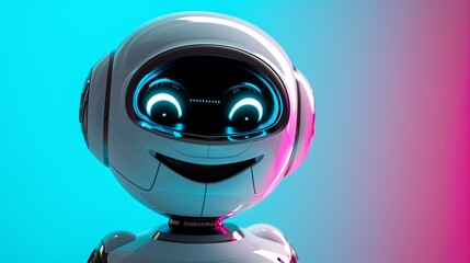 Modern chatbot with a friendly design and customizable features, showcasing bright colors and an approachable appearance
